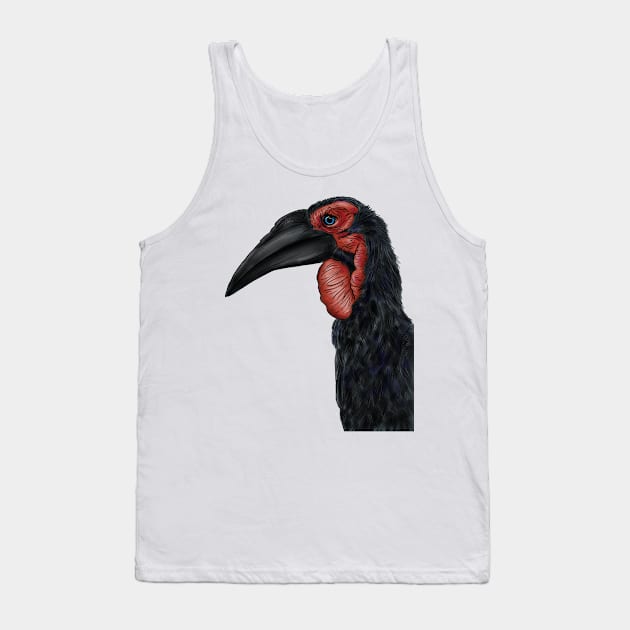 Southern Ground Hornbill Illustration Tank Top by H. R. Sinclair